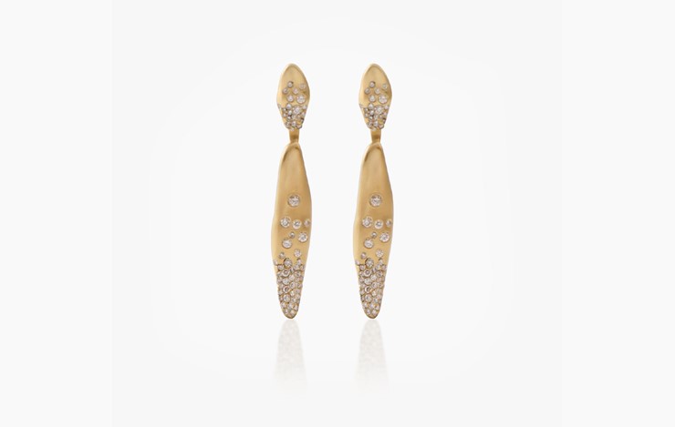 BABY MALAK FLOURISH ICE HALF LONG MARQUISE EARRINGS